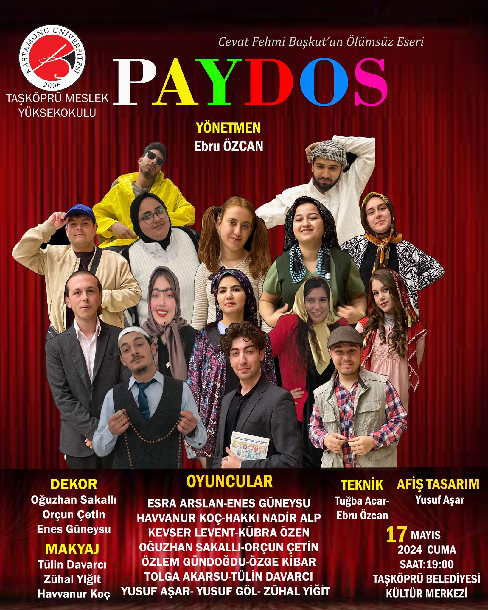 “Paydos” Adlı Tiyatro Oyunu Taşköprülü Vatandaşlarla Buluşacak