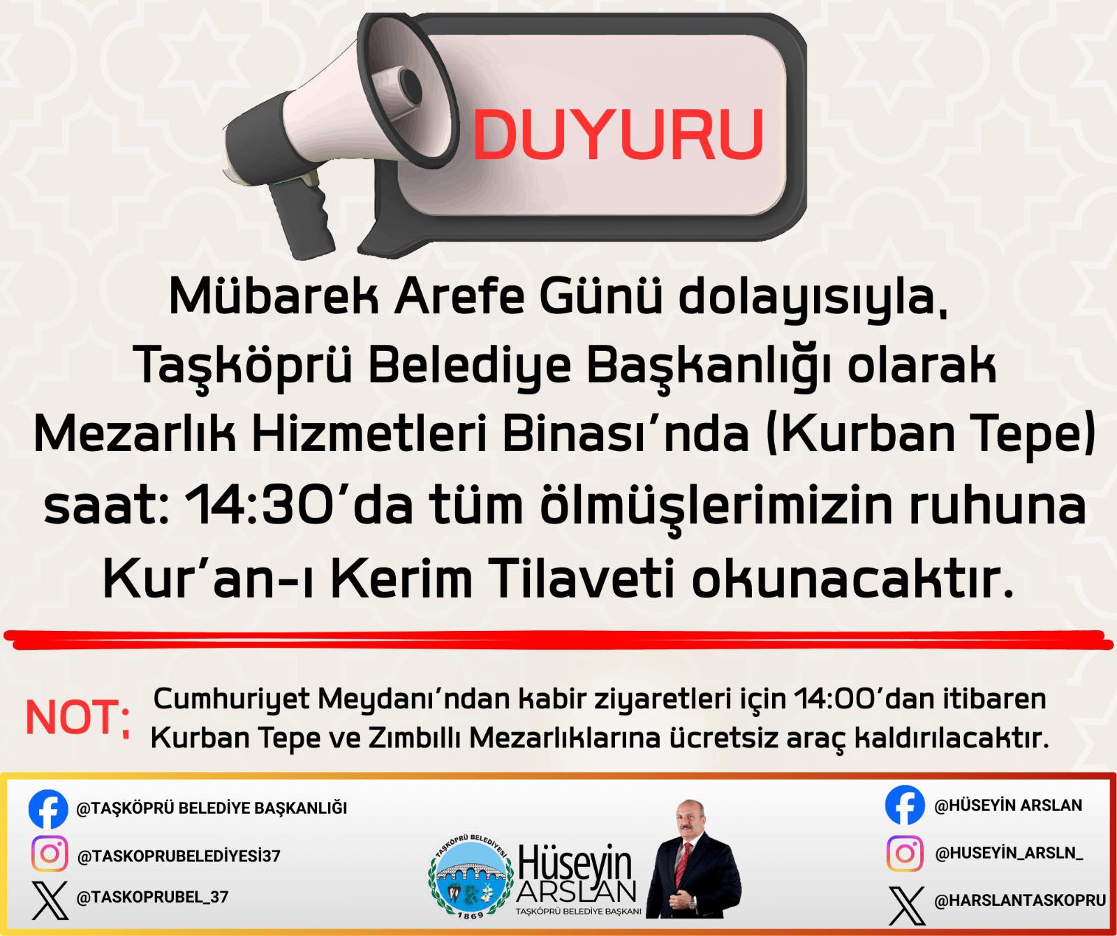 Arefe Gününde Dualarda Buluşuyoruz