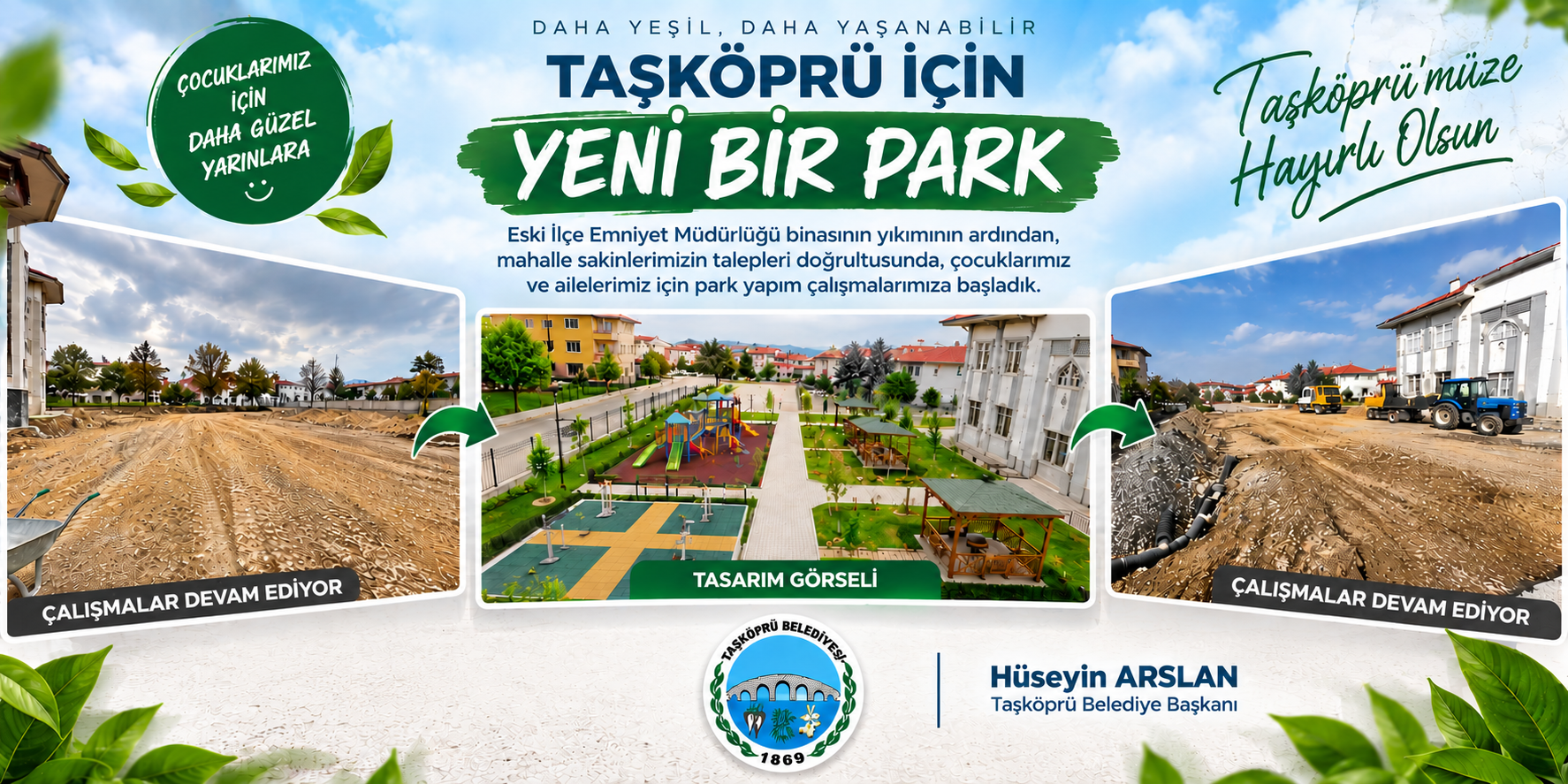 Taşköprü’de Eski Emniyet Müdürlüğü Alanı Parka Dönüşüyor
